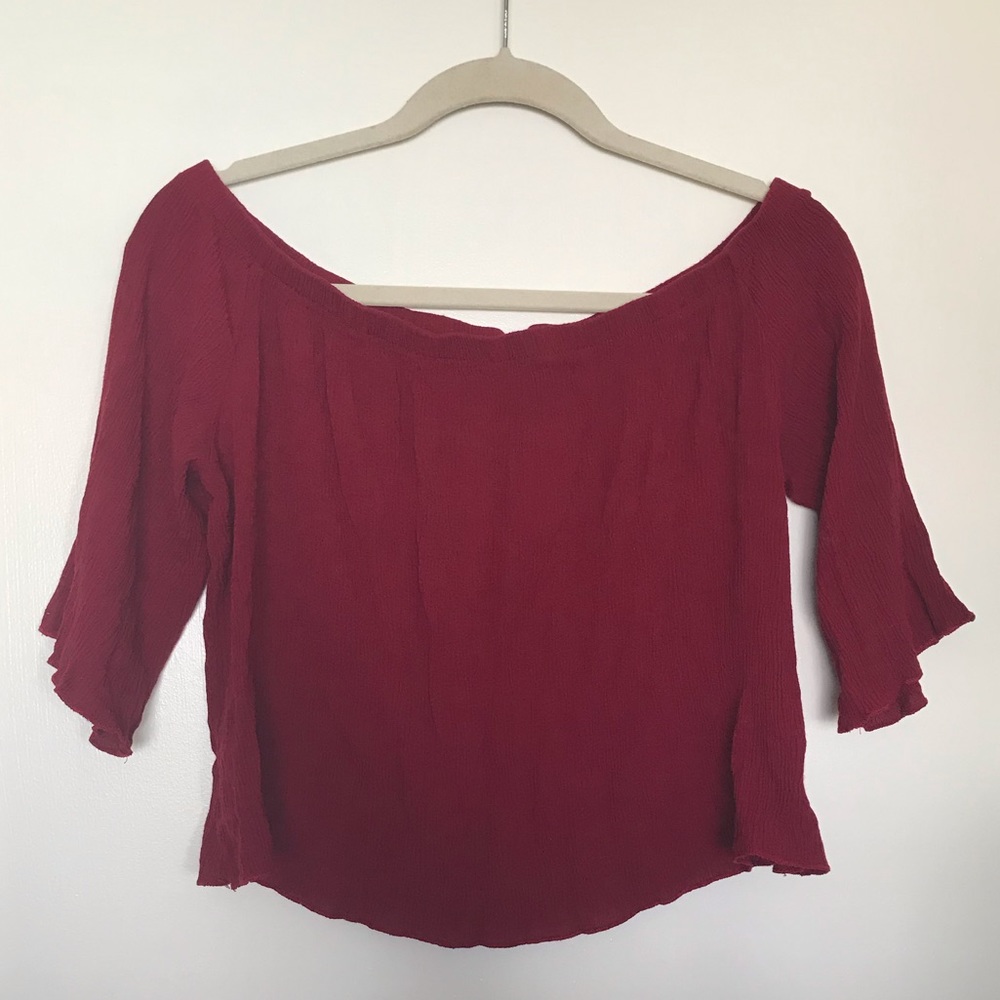 Women’s Half Sleeve Off The Shoulder Crop Top